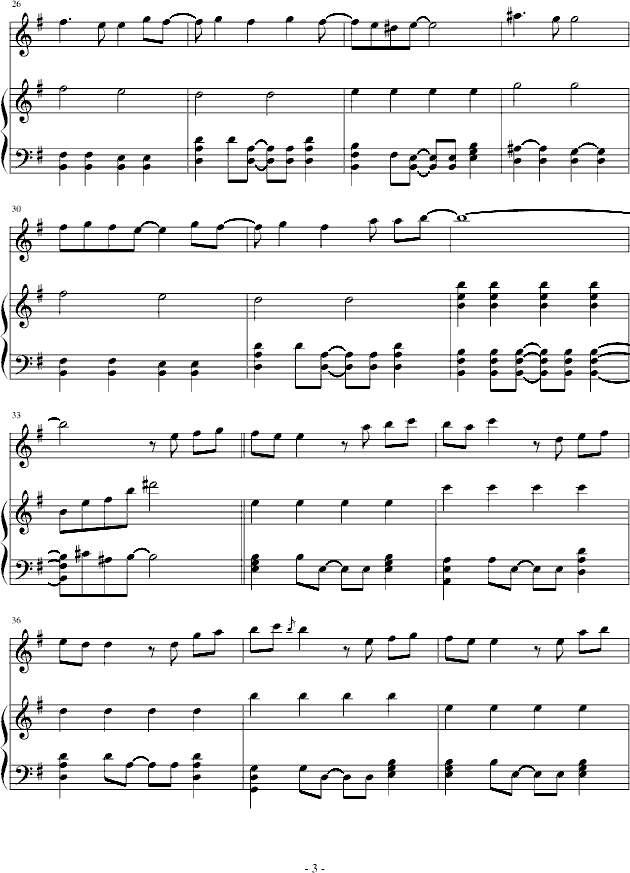 告白の噴水広場钢琴曲谱（图3）