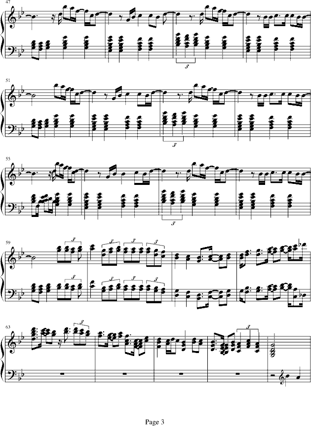 圣斗士 冥王篇—《地球仪》钢琴曲谱（图3）
