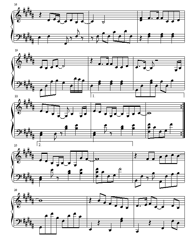 醉清风钢琴曲谱（图2）