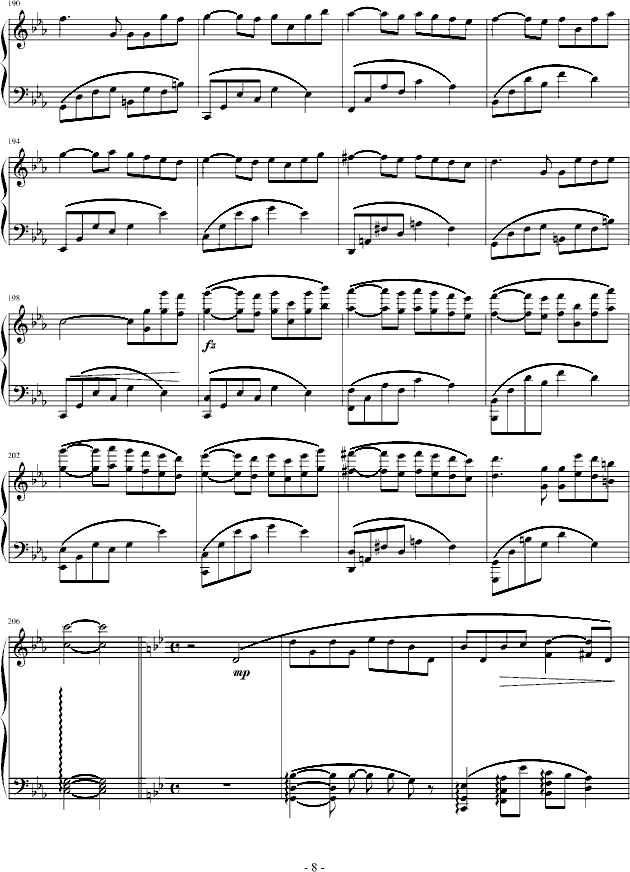 人鱼的故事钢琴曲谱（图8）