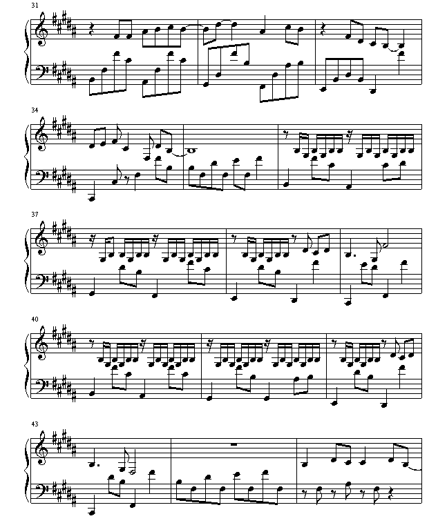 醉清风钢琴曲谱（图3）