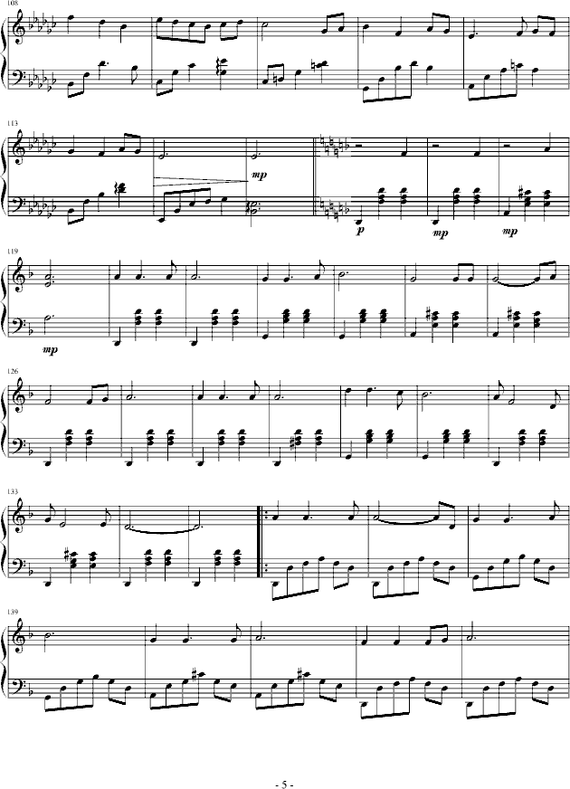 人鱼的故事钢琴曲谱（图5）