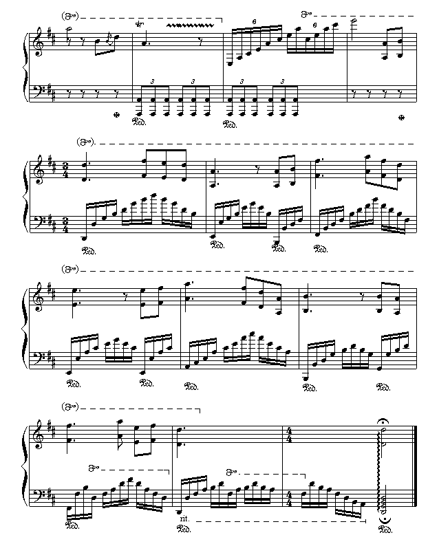 似水流年钢琴曲谱（图6）