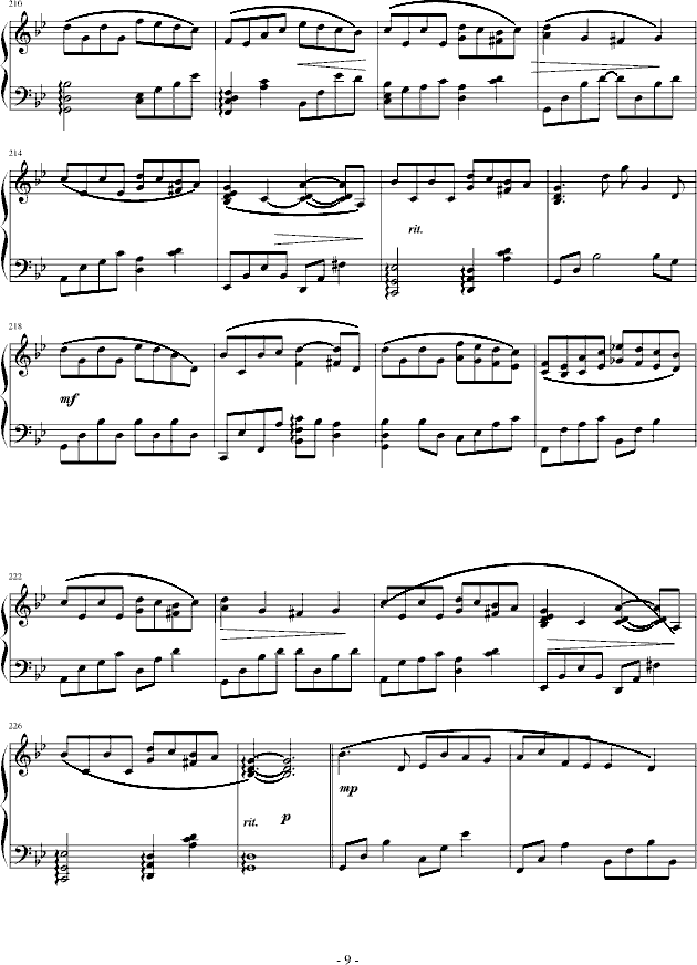 人鱼的故事钢琴曲谱（图9）
