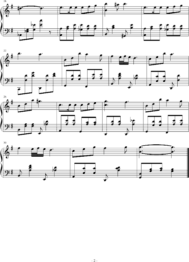 我的爱小无赖片头曲钢琴曲谱（图2）