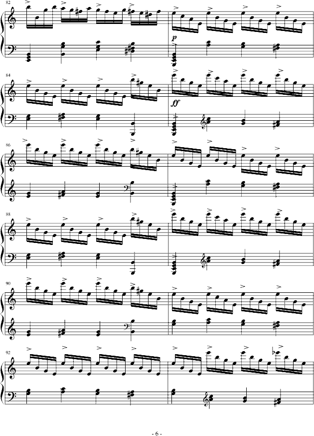 Fuuki Iinchou Hibari Kyoya钢琴曲谱（图6）