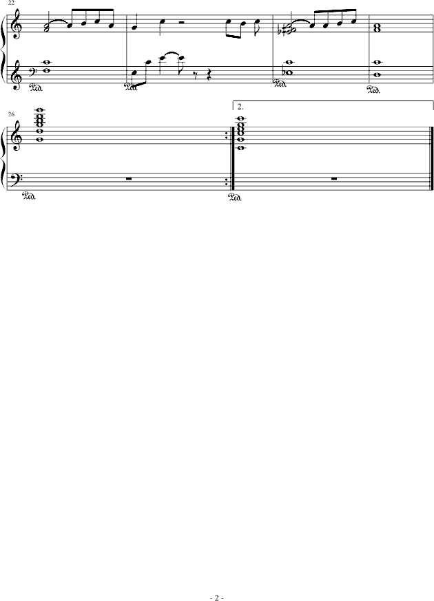 Sanctuary-魔女的条件钢琴曲谱（图2）