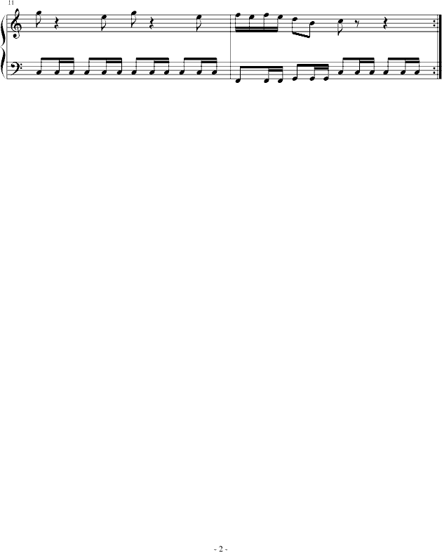 跑跑卡丁车钢琴曲谱（图2）