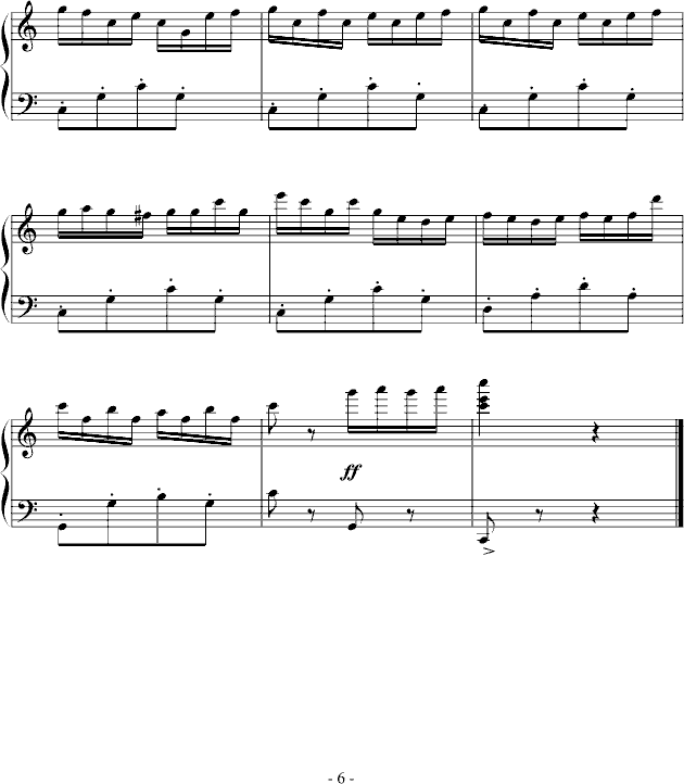 可爱的蓝精灵钢琴曲谱（图6）