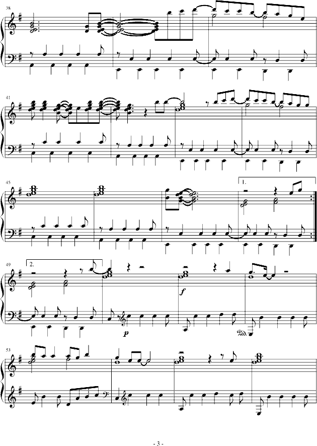 犬夜叉片尾曲---COME钢琴曲谱（图3）