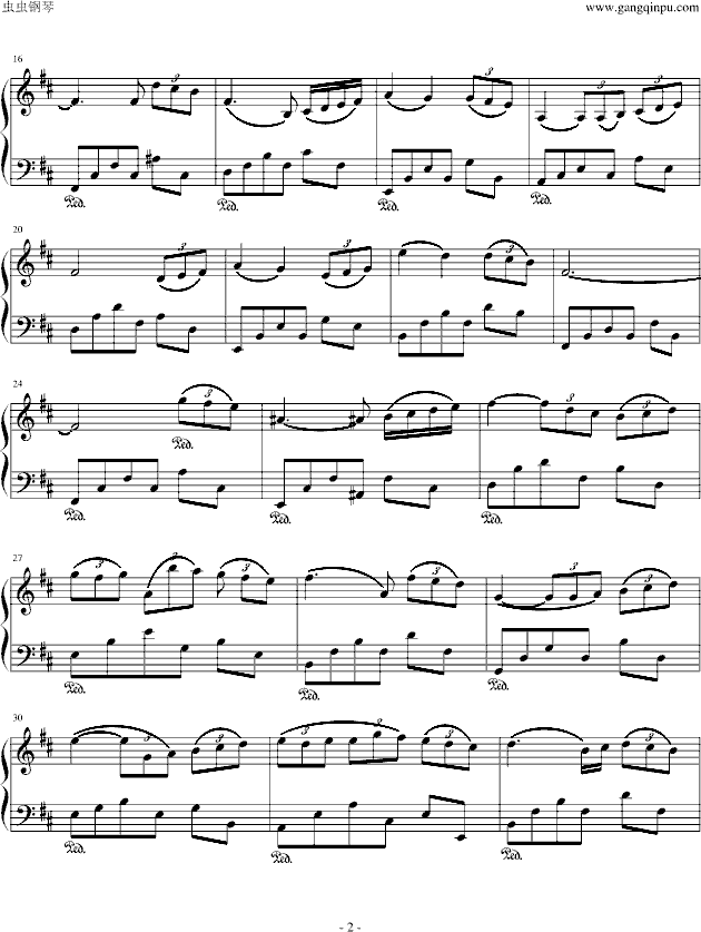 月亮门钢琴曲谱（图2）