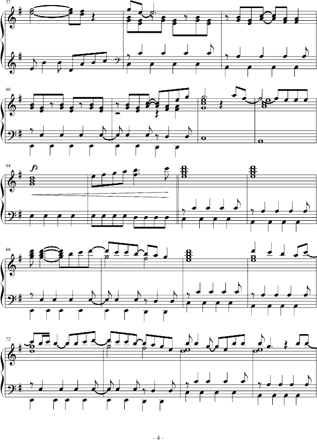 犬夜叉片尾曲---COME钢琴曲谱（图4）