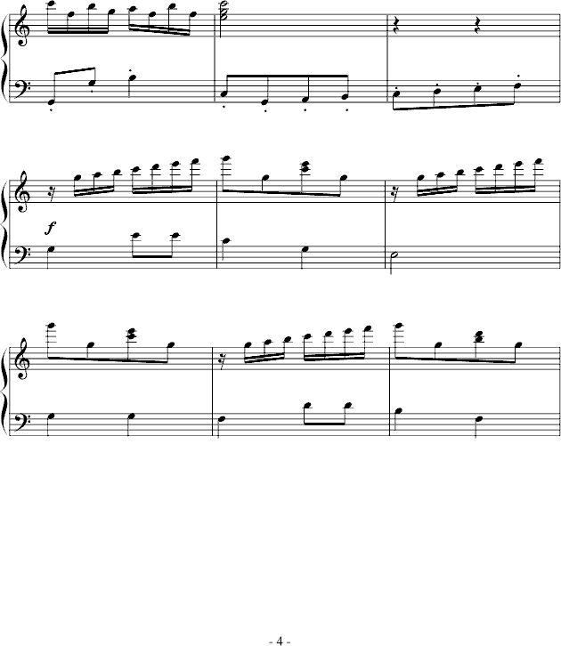 可爱的蓝精灵钢琴曲谱（图4）