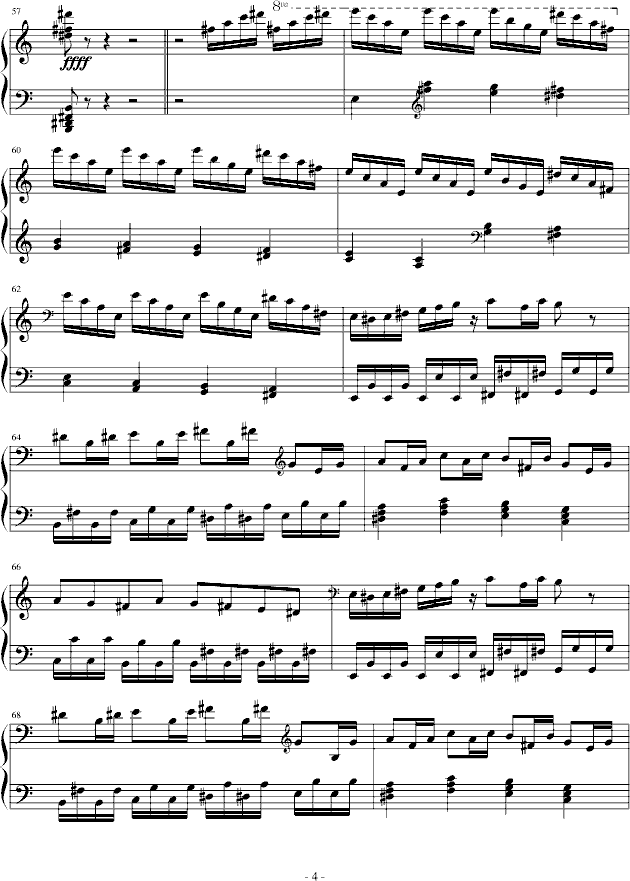 Fuuki Iinchou Hibari Kyoya钢琴曲谱（图4）