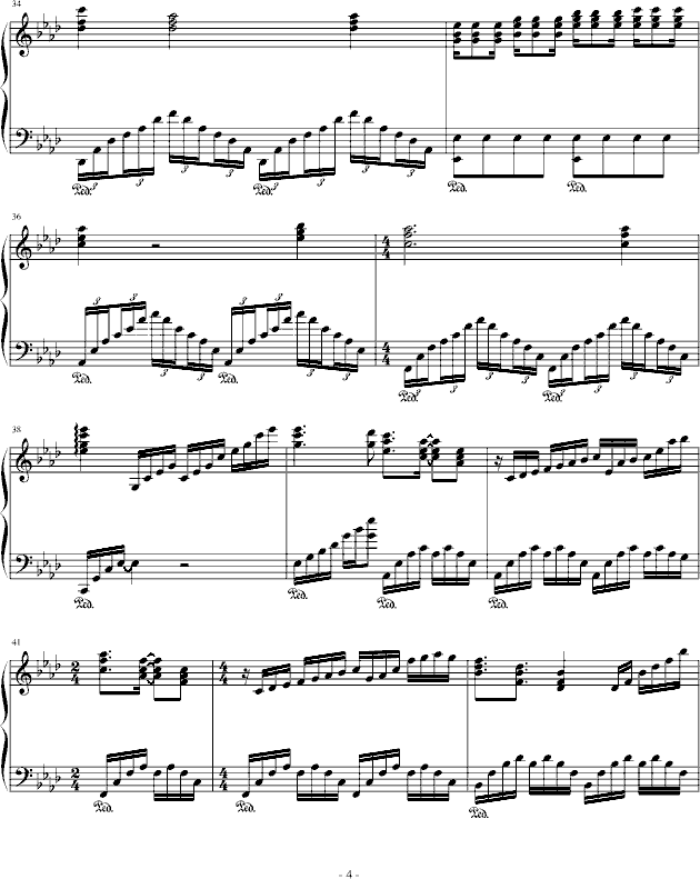人鬼情未了钢琴曲谱（图4）
