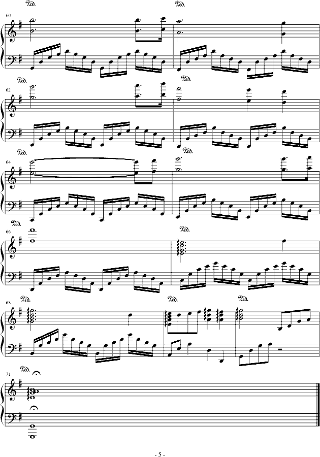 Wish to Wish-“神”里的插曲钢琴曲谱（图5）