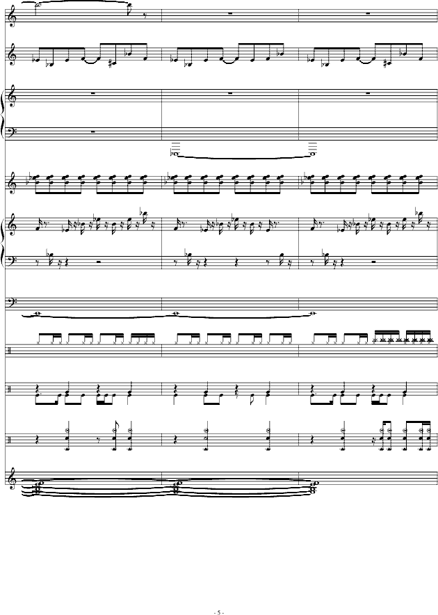 幻之大地-双星物语钢琴曲谱（图5）