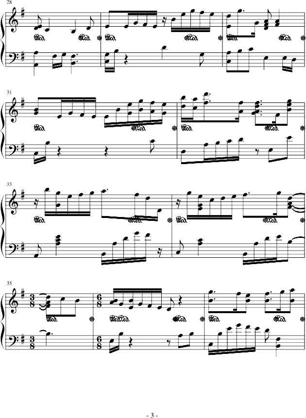 Passing Sorrow钢琴曲谱（图3）