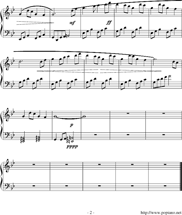 超越时空的思念钢琴曲谱（图2）