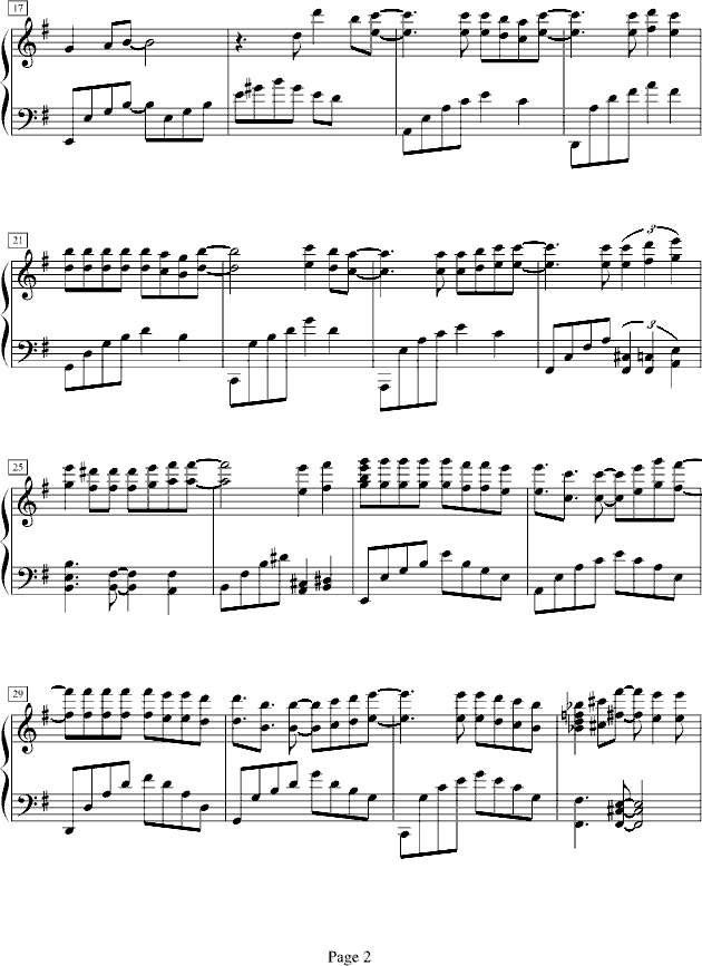 浪漫满屋-命运（最好版）钢琴曲谱（图2）