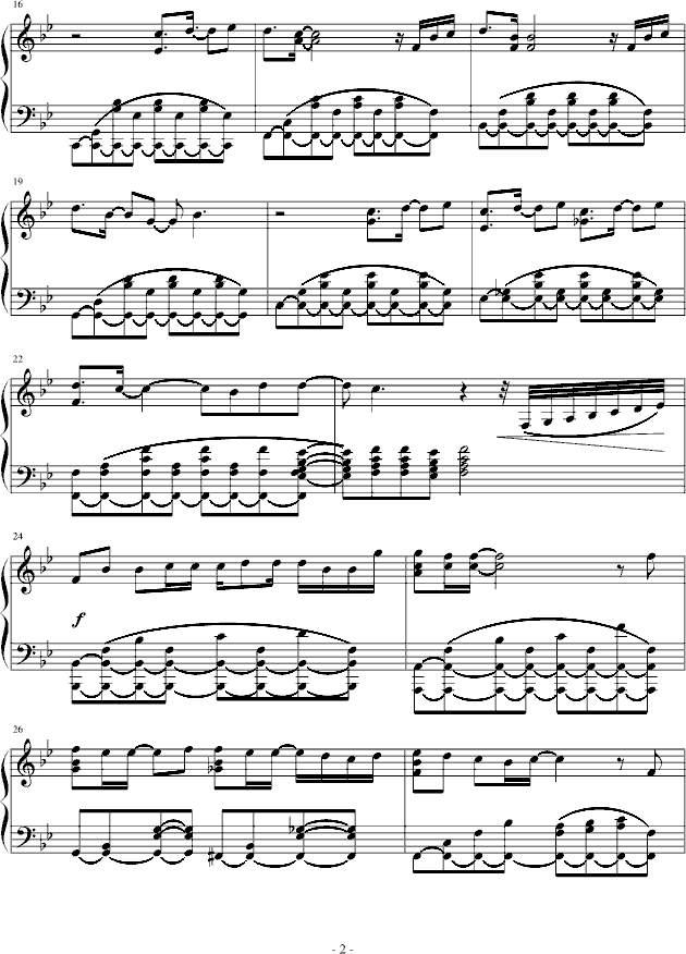 君がいない夏钢琴曲谱（图2）