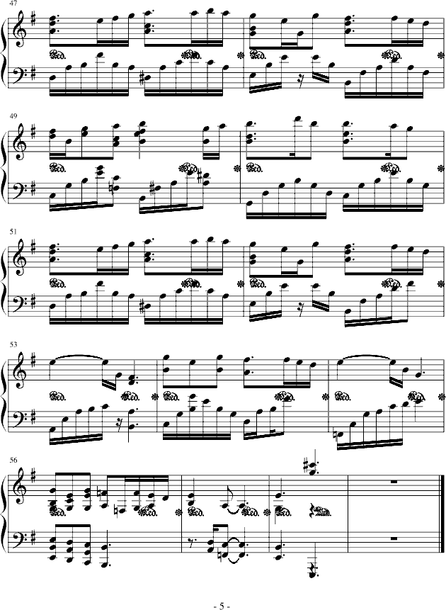 Passing Sorrow钢琴曲谱（图5）