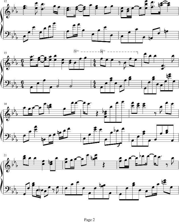 北极星的眼泪钢琴曲谱（图2）