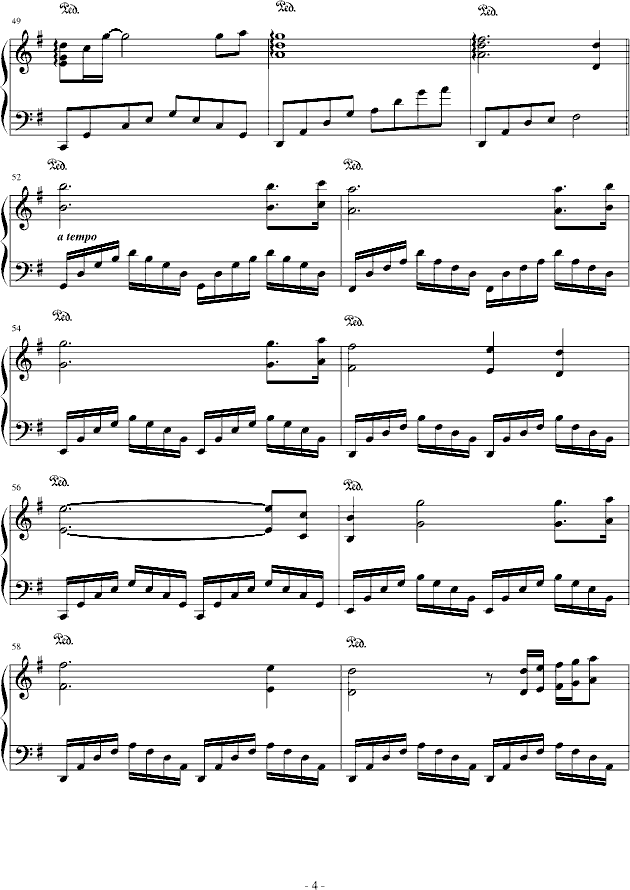 Wish to Wish-“神”里的插曲钢琴曲谱（图4）