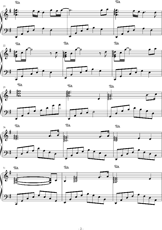 Wish to Wish-“神”里的插曲钢琴曲谱（图2）