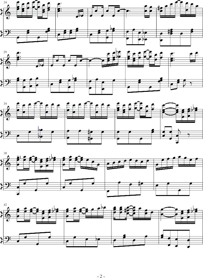 The Entertainer钢琴曲谱（图2）