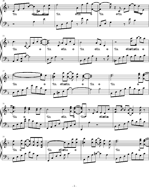 永恒的雪-寻找满月钢琴曲谱（图2）