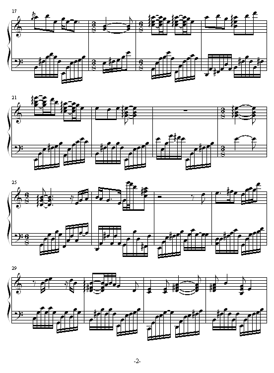 呼唤-原版钢琴曲谱（图2）