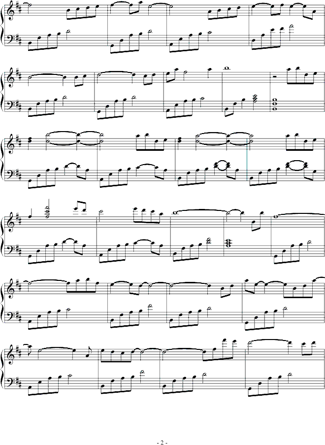 火宵の月·テ－マ钢琴曲谱（图2）