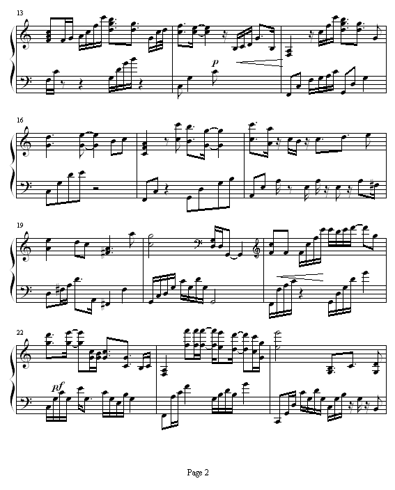 保护色-终极一班钢琴曲谱（图2）