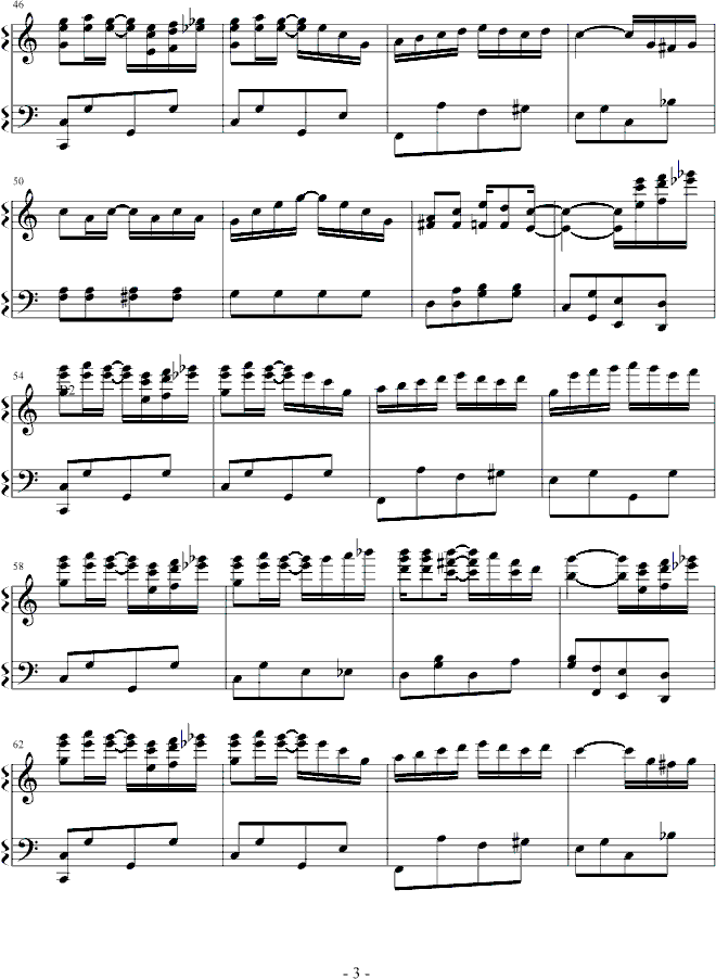 The Entertainer钢琴曲谱（图3）