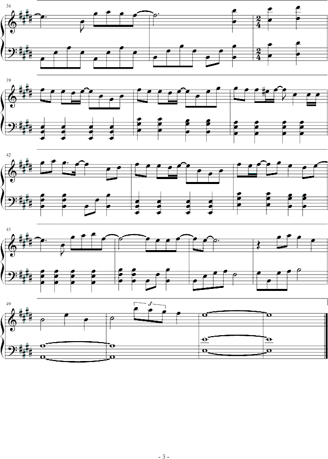 迷宮-七朵花钢琴曲谱（图3）