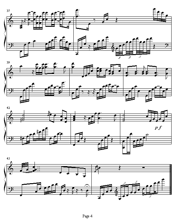 保护色-终极一班钢琴曲谱（图4）