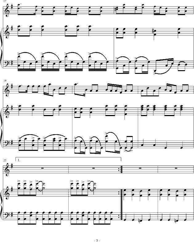 好汉歌-《水浒传》主题曲钢琴曲谱（图3）