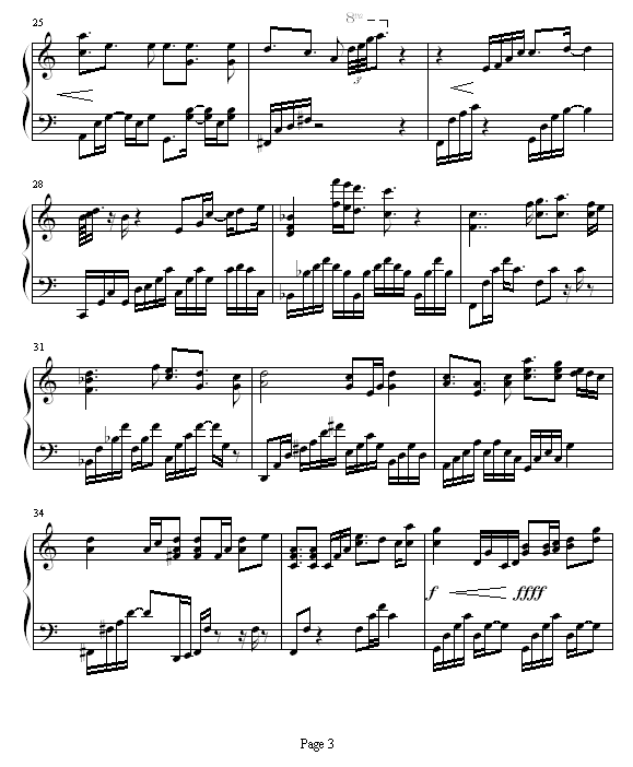 保护色-终极一班钢琴曲谱（图3）