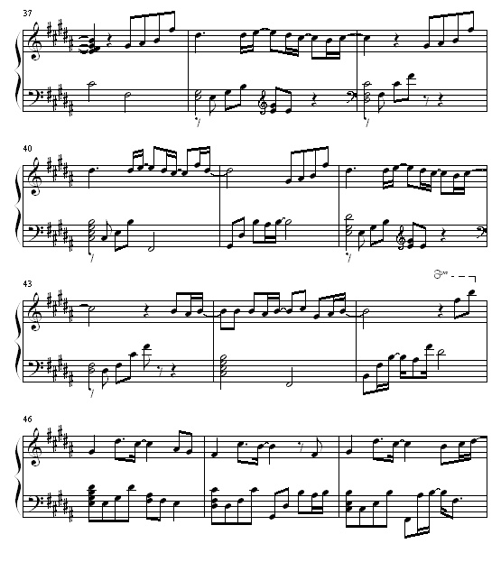 only human 一升的眼泪主题曲钢琴曲谱（图4）