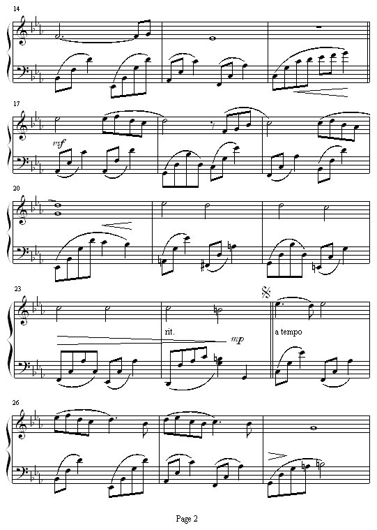song from a secret garden钢琴曲谱（图2）
