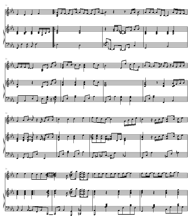 瞳をとじて钢琴曲谱（图2）