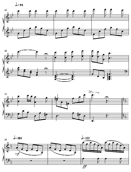 僵尸新娘钢琴曲谱（图3）