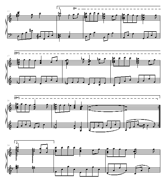 千与千寻主题曲钢琴曲谱（图2）