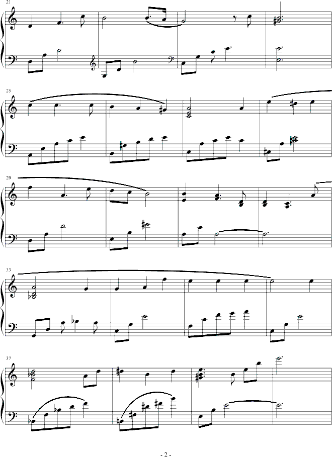 只为你-麦比多多版钢琴曲谱（图2）