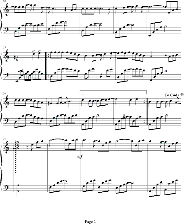从开始到现在-小刚修改版钢琴曲谱（图2）