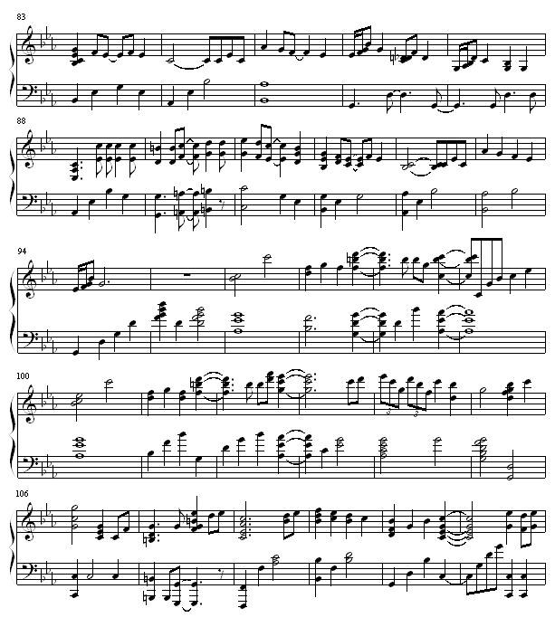 RIVER钢琴曲谱（图4）