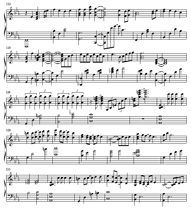 RIVER钢琴曲谱（图5）