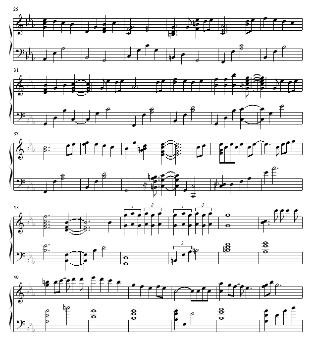 RIVER钢琴曲谱（图2）