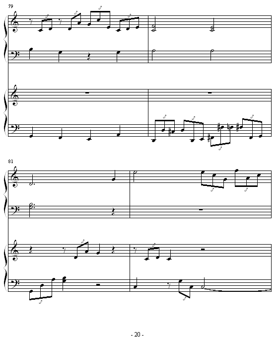 ココロの音钢琴曲谱（图20）